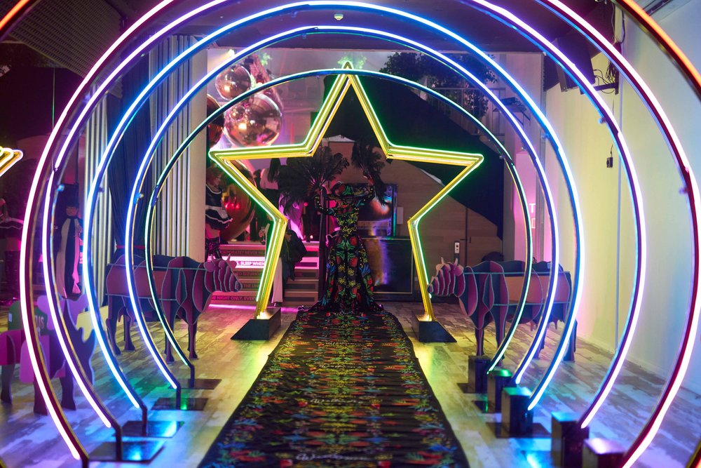 Neon star entrance