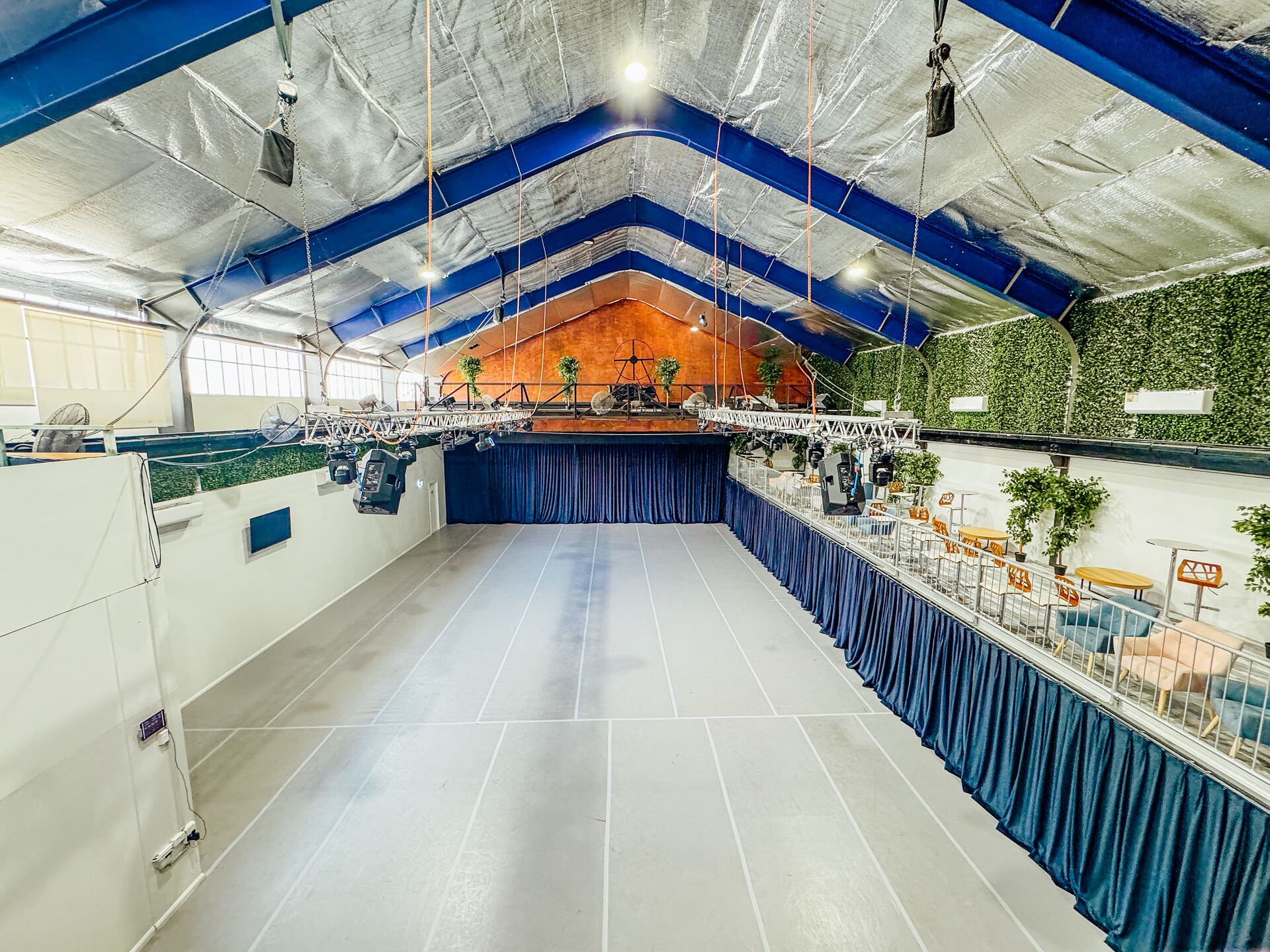 The Gantry dance studio hire with Tarkett flooring rolled out, Waterloo Sydney