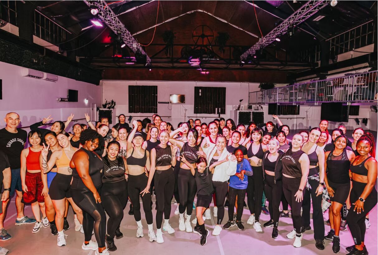 Dance group photo taken at a 3Danks event, Waterloo Sydney